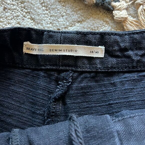 Brave Soul Mindy High Waisted Black Shorts Size 12/40 - Picture 6 of 11